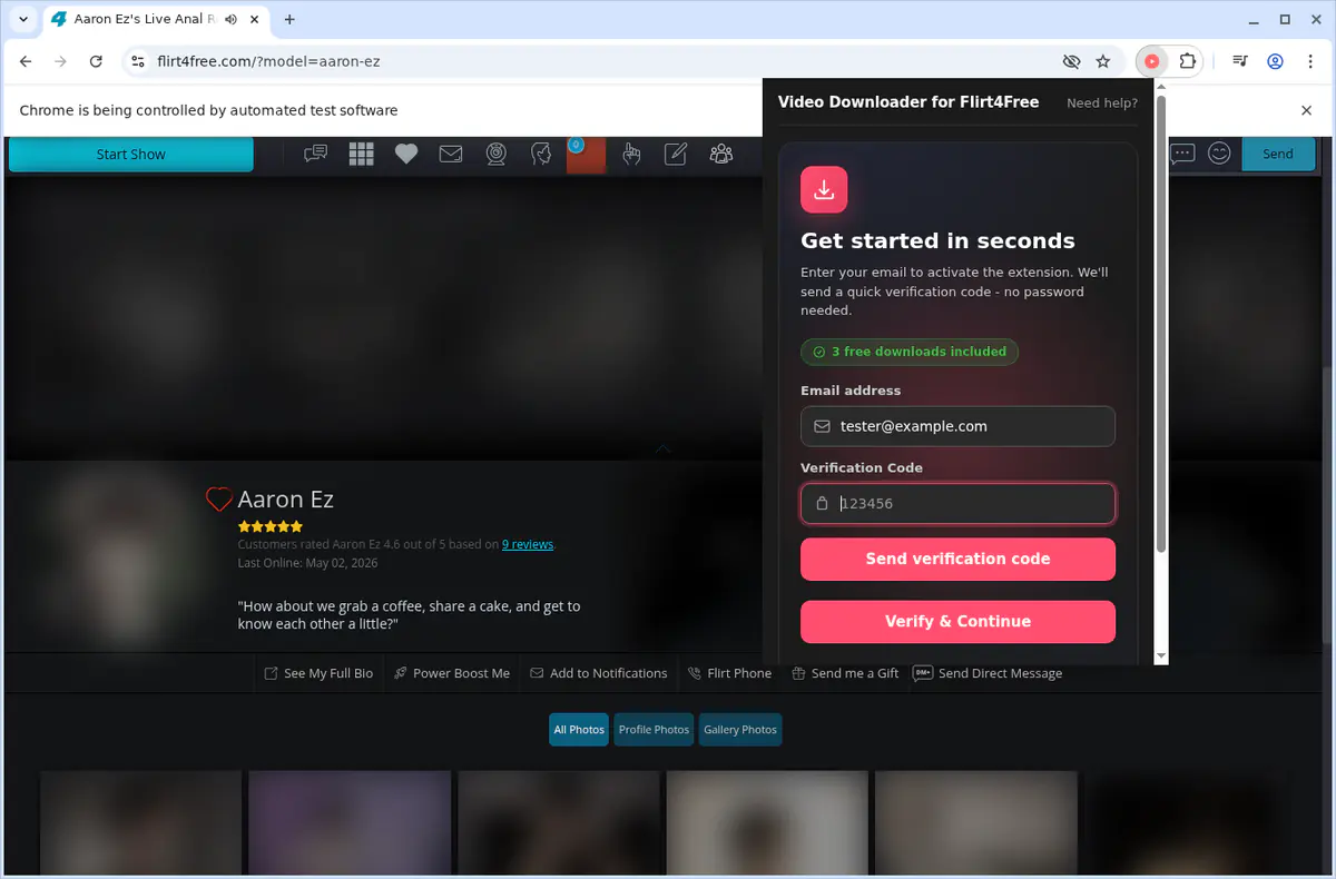 Flirt4free Video Downloader screenshot 5